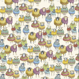 Emma Ball Woolly Friends Sheep 100% premium cotton fabric sold per 1/2 metre 112 cm (44 inches) wide