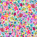 Rainbow Garden Colour Crush Premium Cotton Fabric Sold Per 1/2 Metre 112cm Wide
