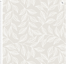 Tone On Tone White leaf design, 100% Cotton Fabric  sold per half metre, 112 cm wide