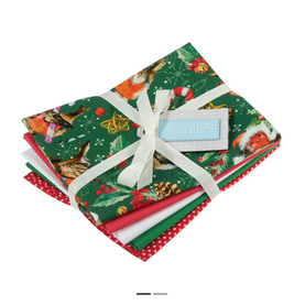 Green Robins 5 Piece Fat quarter Bundle 100% Cotton Fabrics