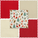 Gingerbread 5 Piece Fat quarter Bundle 100% Cotton Fabrics