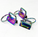 Rainbow Metal Key Fobs - 38mm - Sold Individually
