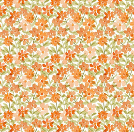 Spring farm florals 100% Premium Cotton Fabric 112cm Wide Sold Per Half Metre