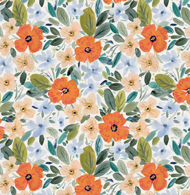 Marigold Farm Florals 100% Premium Cotton Fabric 112cm Wide Sold Per Half Metre