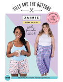 Tilly & The Buttons Jaimie Pyjamas Pack - Includes Pattern, Fabric & Elastic Size 4 to 22