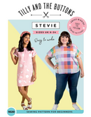 Tilly & The Buttons Stevie Top/Dress Pack - Includes Pattern, Fabrics & Buttons Size UK 6 - 24