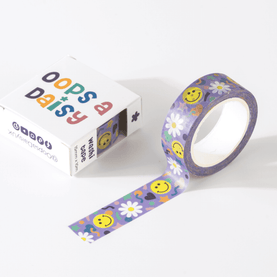 'Don't Worry Be Happy' Washi Tape - Oops A Daisy 15mm x 10 metres