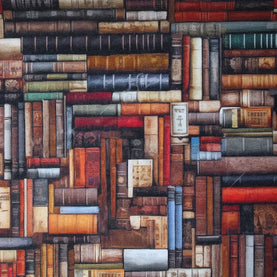 Classic Library Book 100% cotton fabric - sold per half metre 136cm Wide