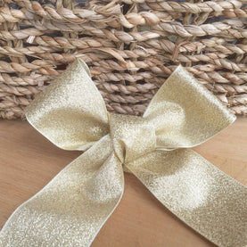 Gold Lame Ribbon 25mm Wide Sold Per Metre
