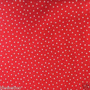 scarlet red tiny star cotton poplin fabric