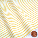 Yellow ticking stripe cotton poplin fabric