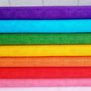 Rainbow 7 Piece Linen Texture 100% Cotton Fat Quarter Bundle