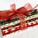 10 Piece Christmas Fat Quarter 100% Cotton Bundle