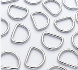 Welded D Ring Nickel 25mm or 38mm - Sold Individually